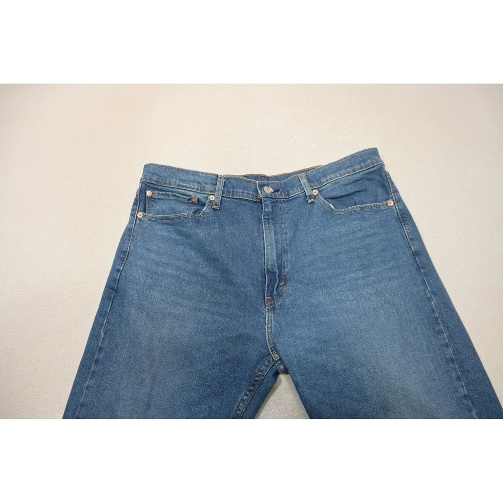 Levis 505 Regular Fit Jeans Mens 38x30 Blue Medium Wash‎ Stretch Denim Excellent